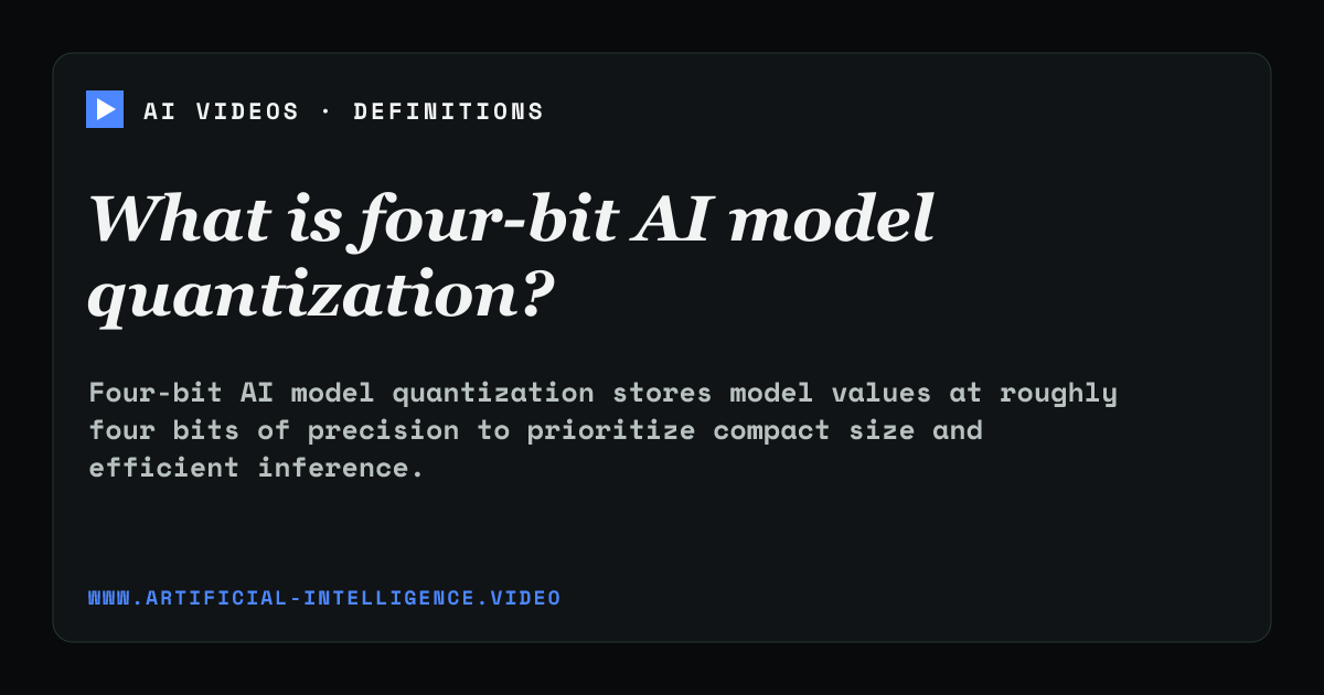 Definition card for four-bit AI model quantization: What is four-bit AI model quantization?
