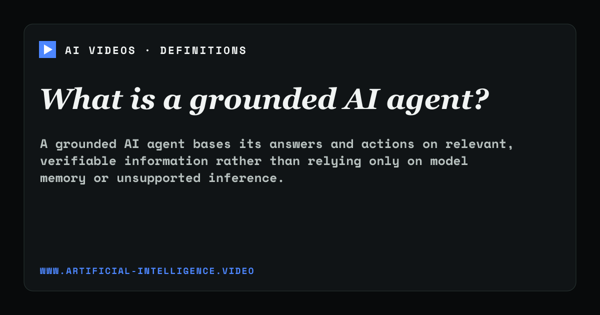Definition card for grounded AI agent: What is a grounded AI agent?