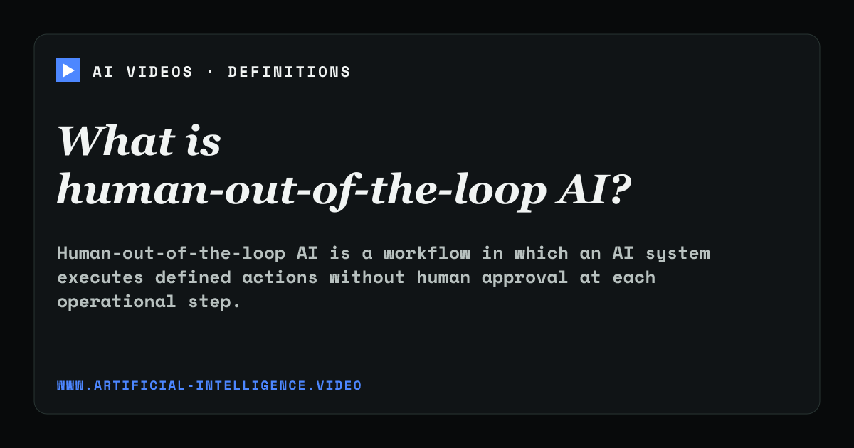 Definition card for human-out-of-the-loop AI: What is human-out-of-the-loop AI?