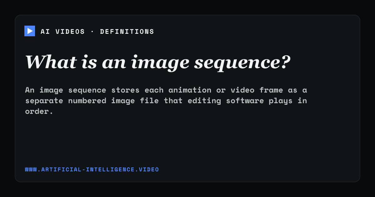 Definition card for image sequence: What is an image sequence?