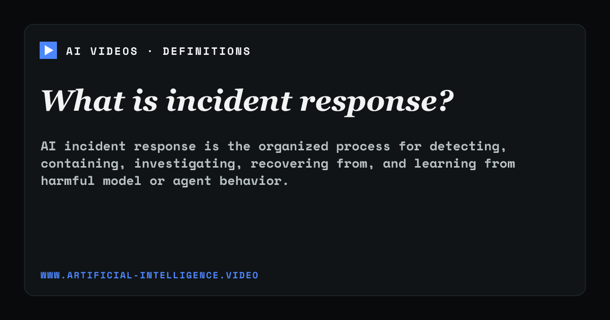 Definition card for incident response: What is incident response?