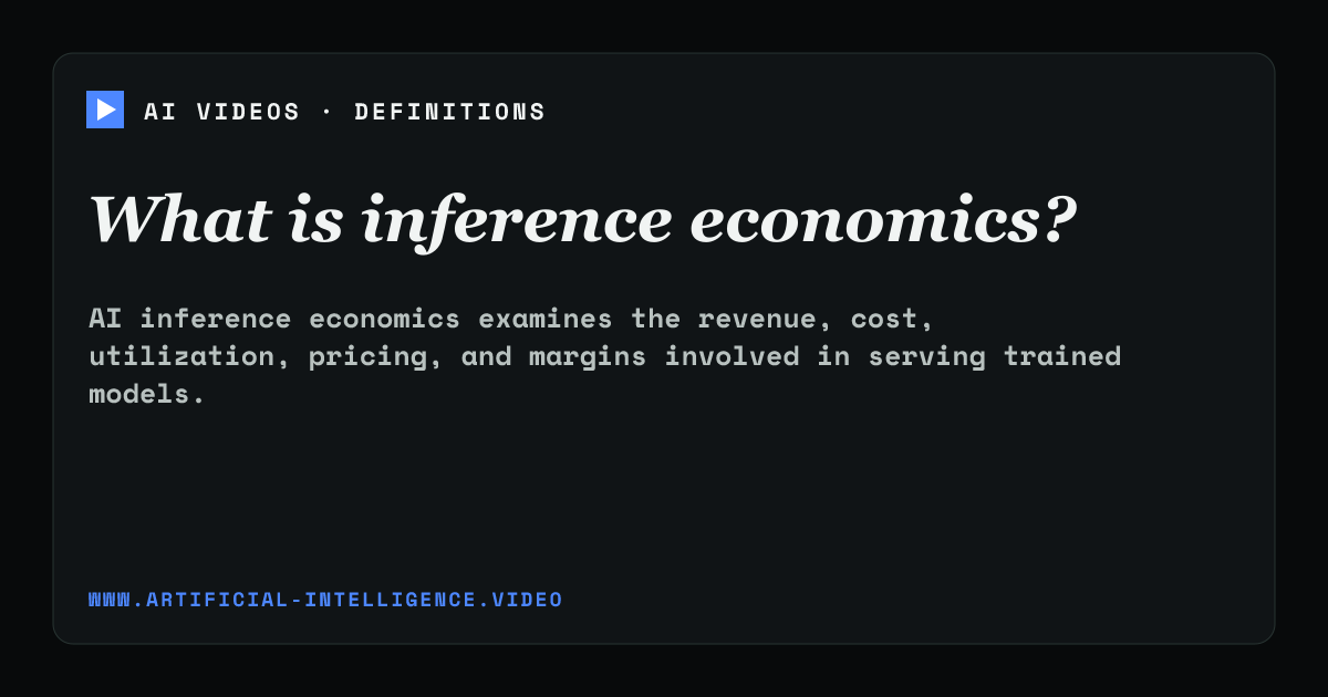 Definition card for inference economics: What is inference economics?