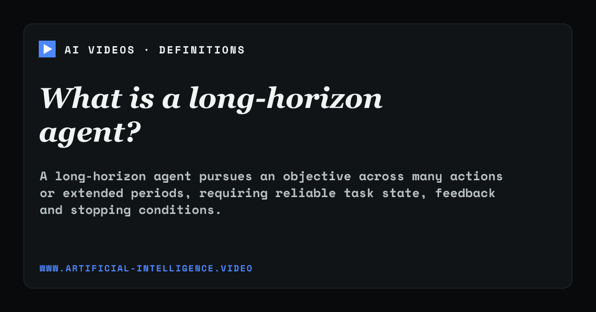 Definition card for long-horizon agent: What is a long-horizon agent?
