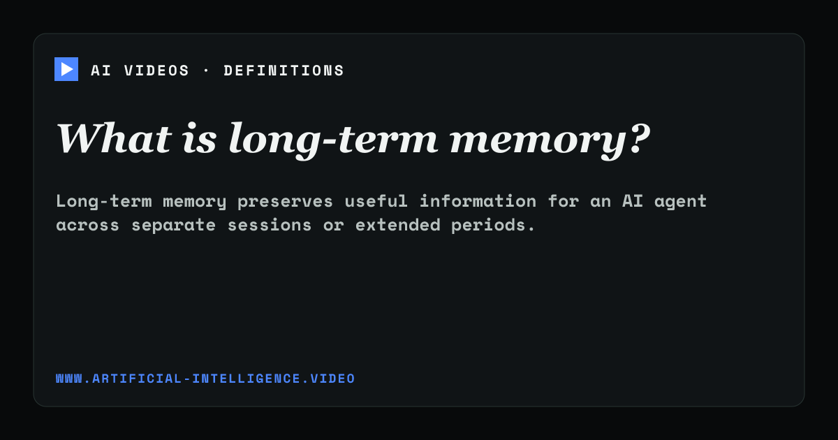 Definition card for long-term memory: What is long-term memory?