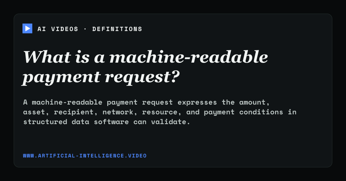 Definition card for machine-readable payment request: What is a machine-readable payment request?