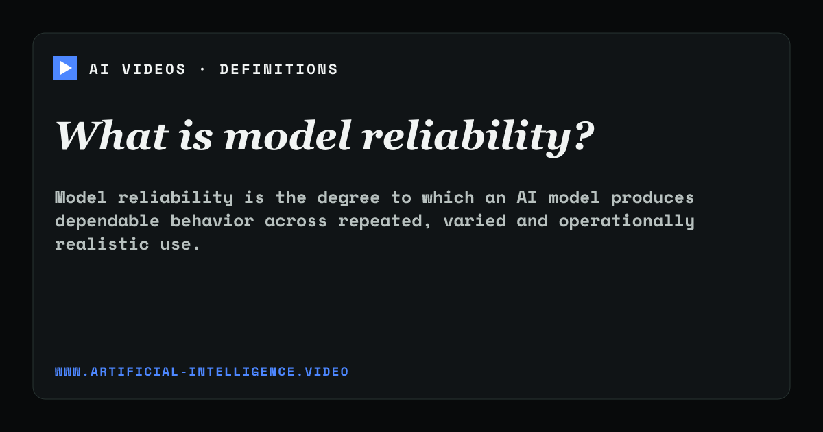 Definition card for model reliability: What is model reliability?