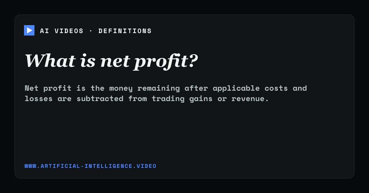 Definition card for net profit: What is net profit?