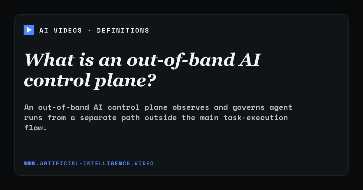 Definition card for out-of-band AI control plane: What is an out-of-band AI control plane?
