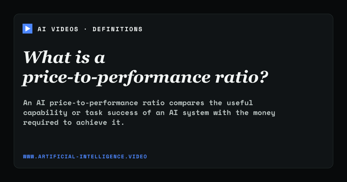 Definition card for price-to-performance ratio: What is a price-to-performance ratio?