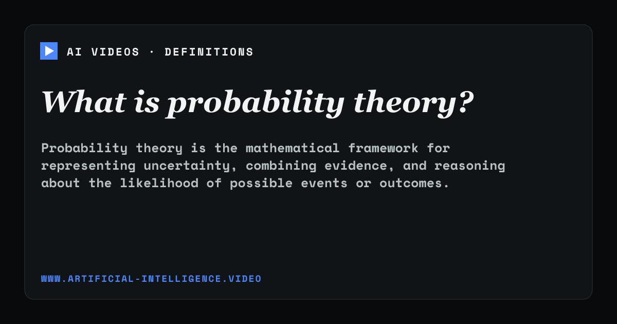Definition card for probability theory: What is probability theory?