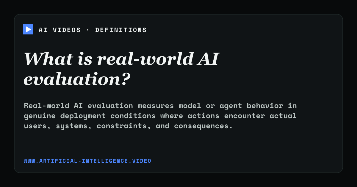 Definition card for real-world AI evaluation: What is real-world AI evaluation?