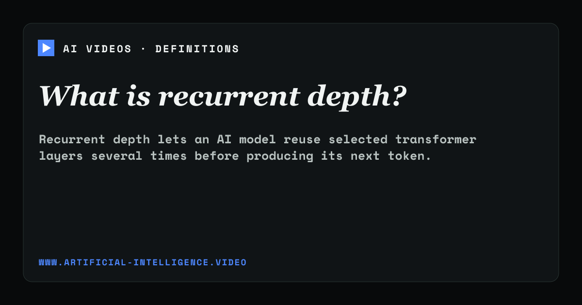 Definition card for recurrent depth: What is recurrent depth?