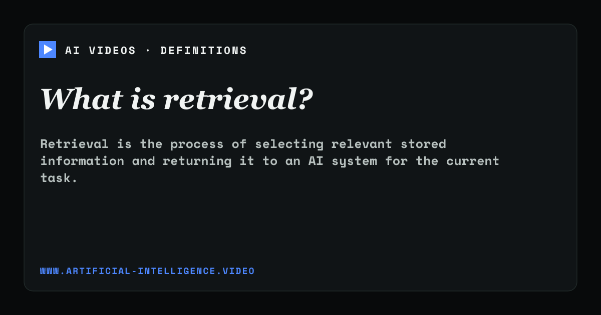 Definition card for retrieval: What is retrieval?