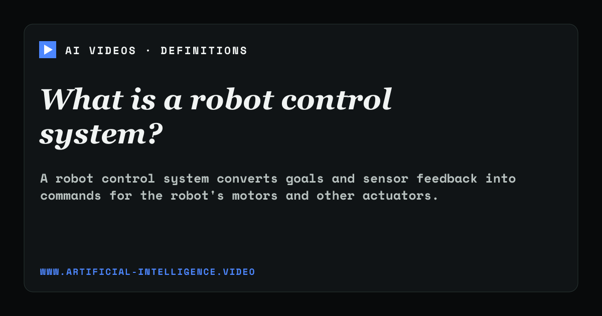 Definition card for robot control system: What is a robot control system?