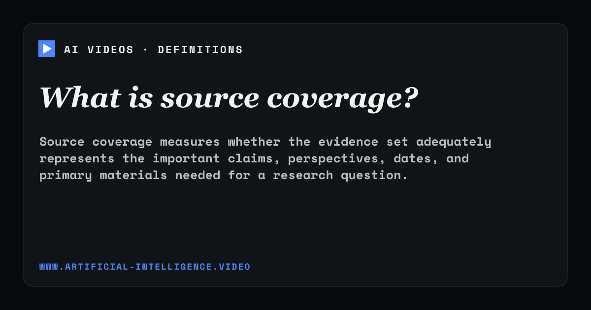 Definition card for source coverage: What is source coverage?