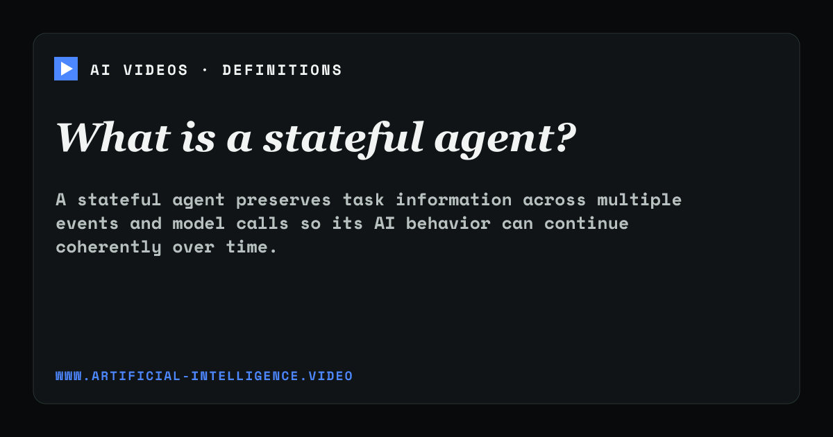 Definition card for stateful agent: What is a stateful agent?