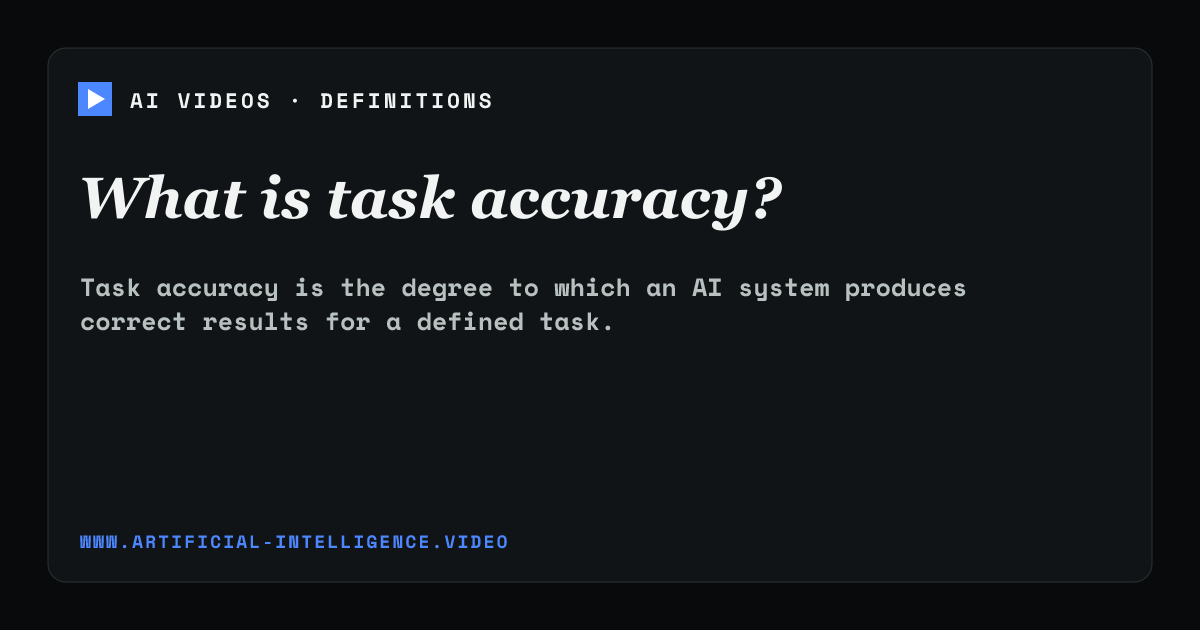 Definition card for task accuracy: What is task accuracy?