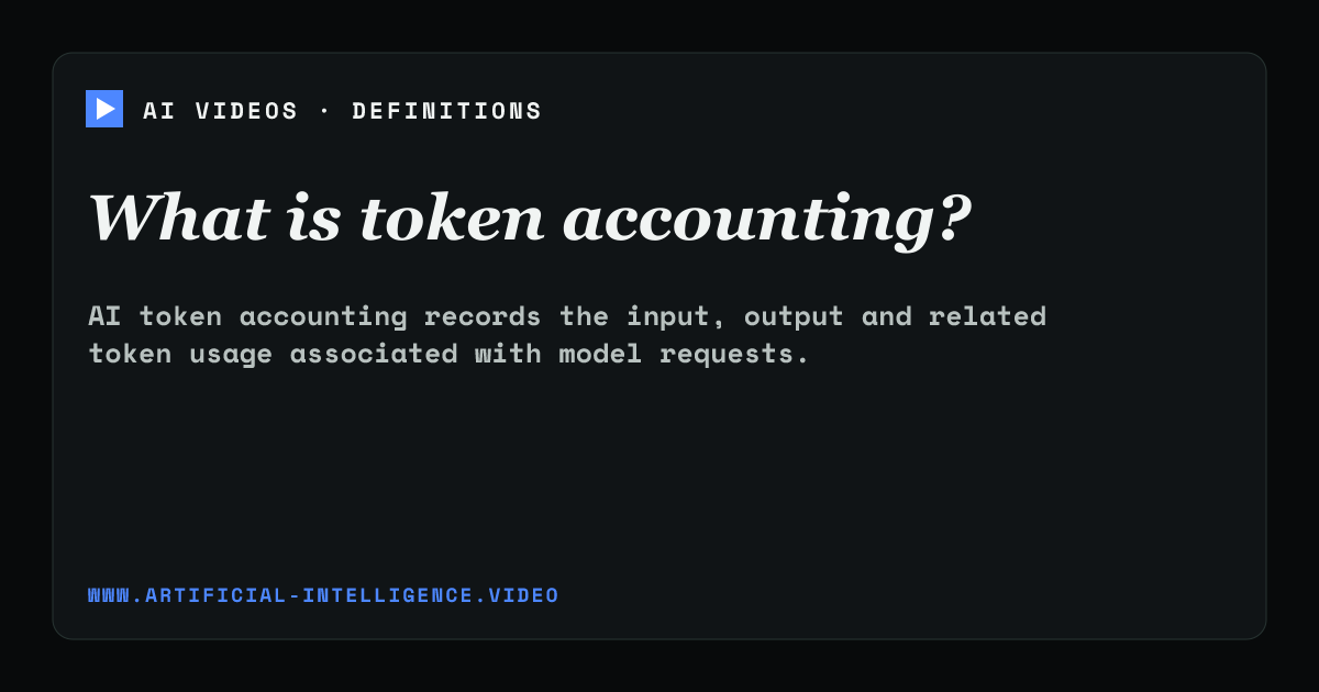 Definition card for token accounting: What is token accounting?