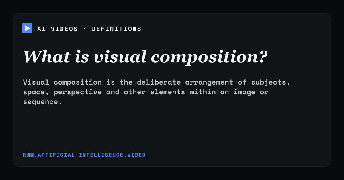Definition card for visual composition: What is visual composition?