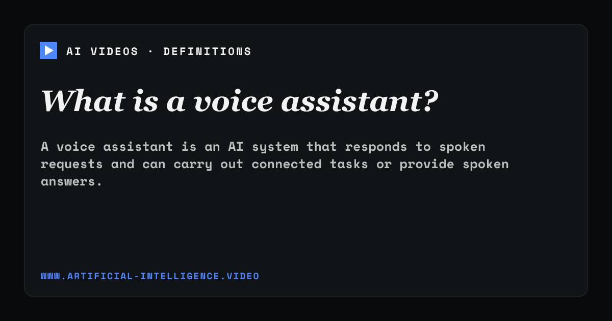 Definition card for voice assistant: What is a voice assistant?